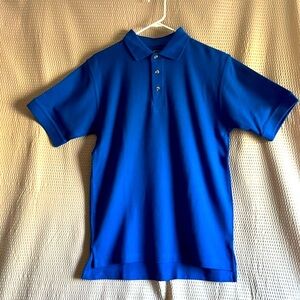 Men’s Artesia classic royal blue polo shirt with ribbed collar & armband.